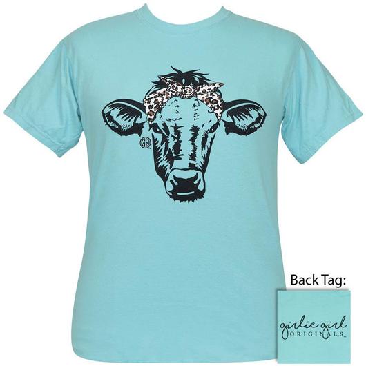 Girlie Girl Originals Preppy Leopard Cow Comfort Color T-Shirt