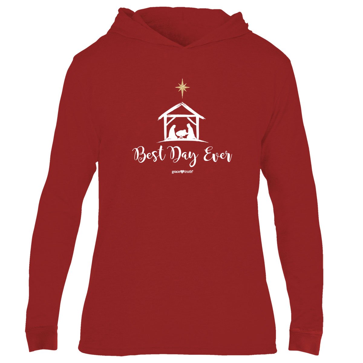 grace & truth Best Day Ever Holiday Long Sleeve Hoodie T-Shirt -  SimplyCuteTees