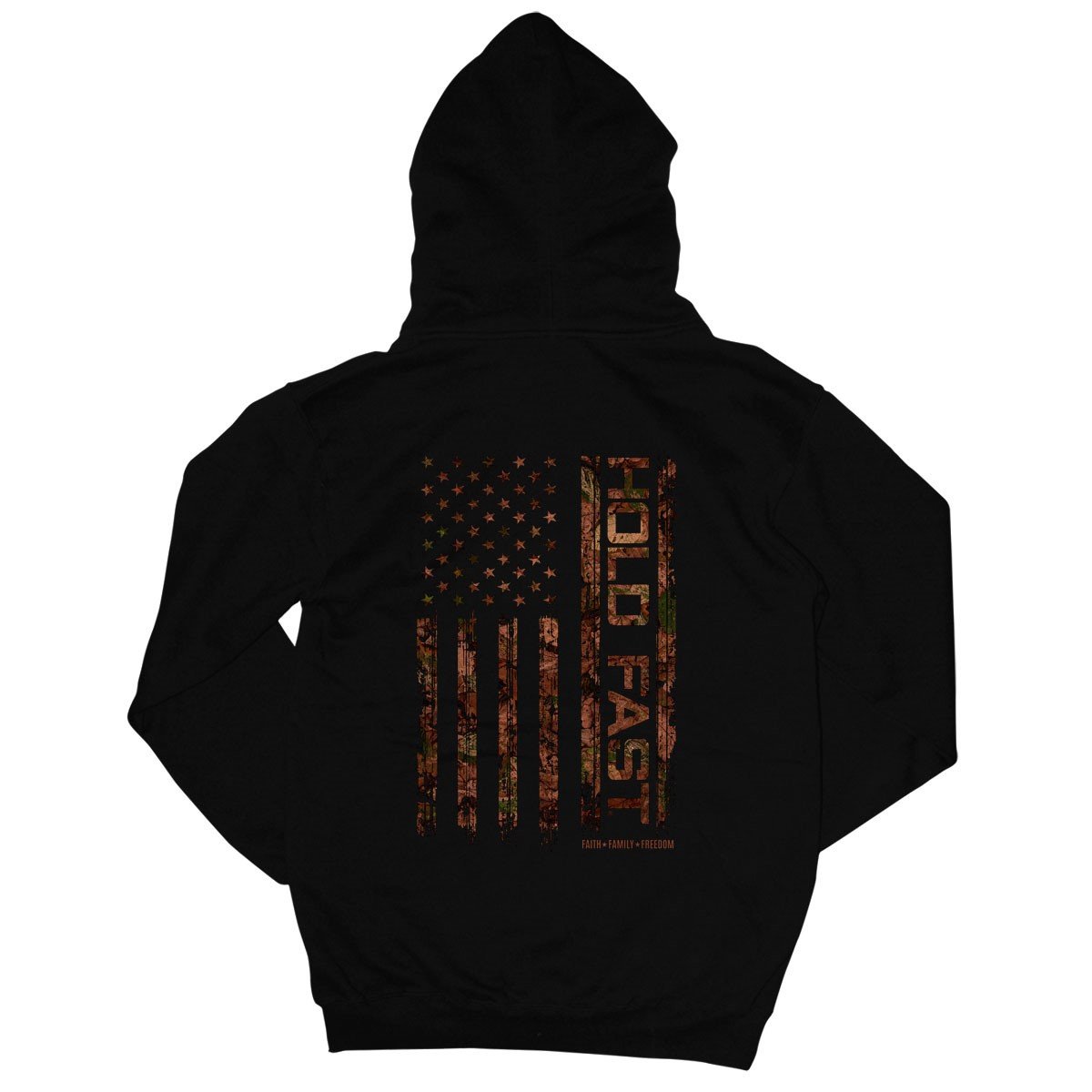 Camo hoodie with online american flag