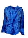 Southern Attitude Tortuga Moon Turtle Blue Tie Dye Long Sleeve T-Shirt