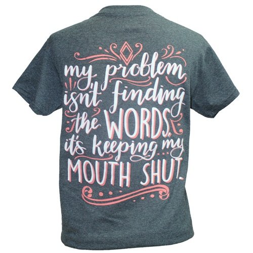 Southern Attitude Preppy Keep My Mouth Shut T-Shirt - SimplyCuteTees