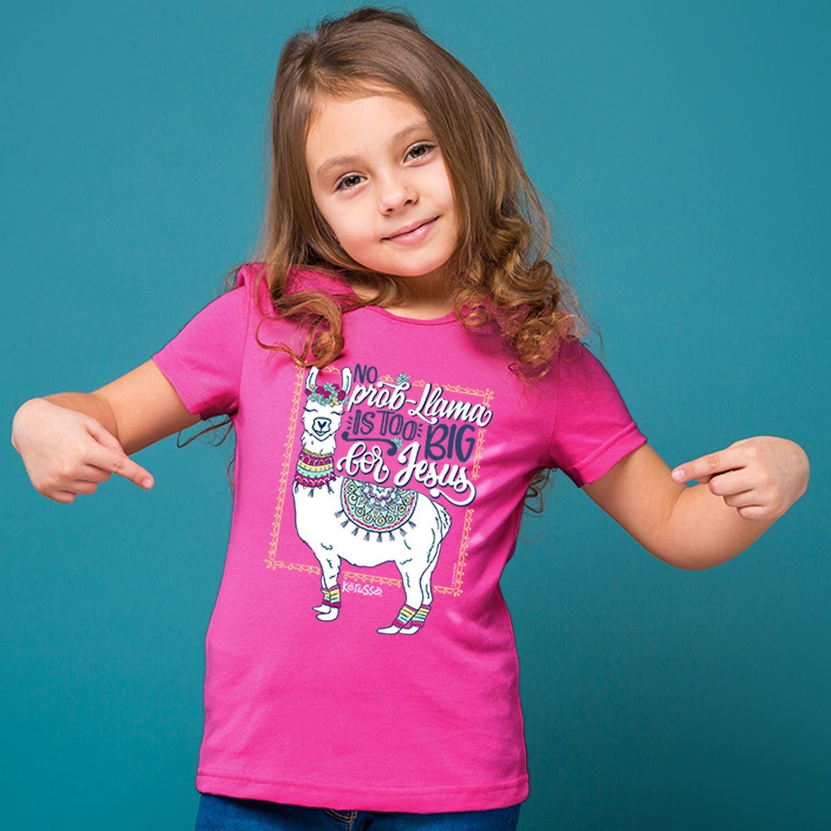 girls llama t shirt