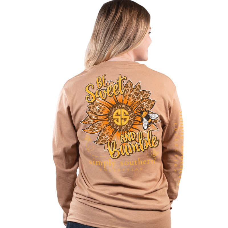 SALE Simply Southern Bumble Bee Sunflower Long Sleeve T-Shirt