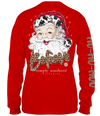 SALE Simply Southern Santa Leopard Cow Print Holiday Long Sleeve T-Shirt