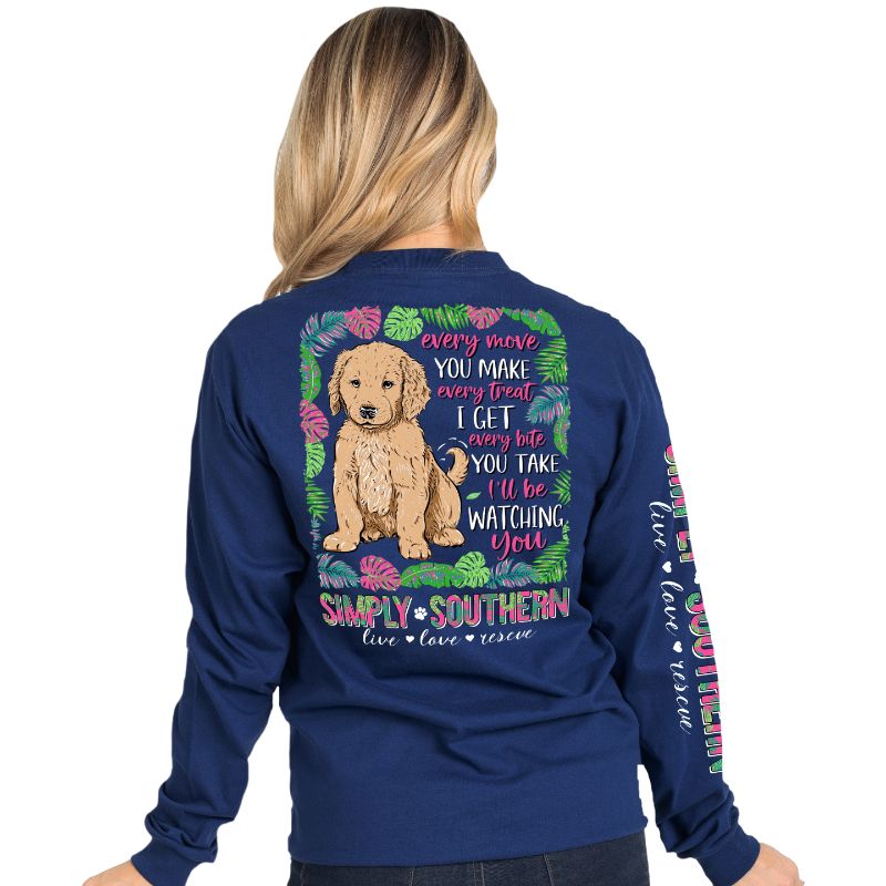 SALE Simply Southern Watching You Dog Long Sleeve T-Shirt