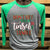 Southern Chics Don't Get Your Tinsel in a Tangle Christmas Raglan Canvas Girlie 3/4 Long Sleeve T Shirt