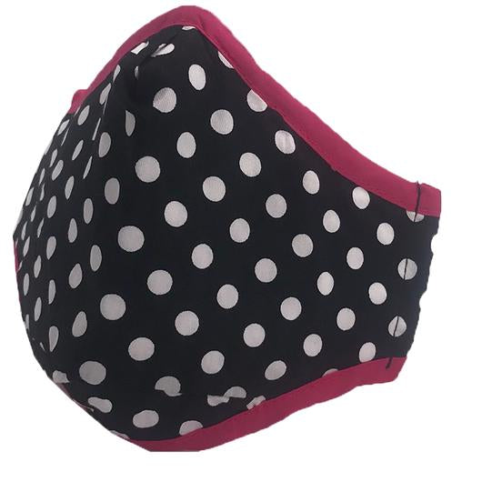 Girlie Girl Preppy White Dots Protective Mask