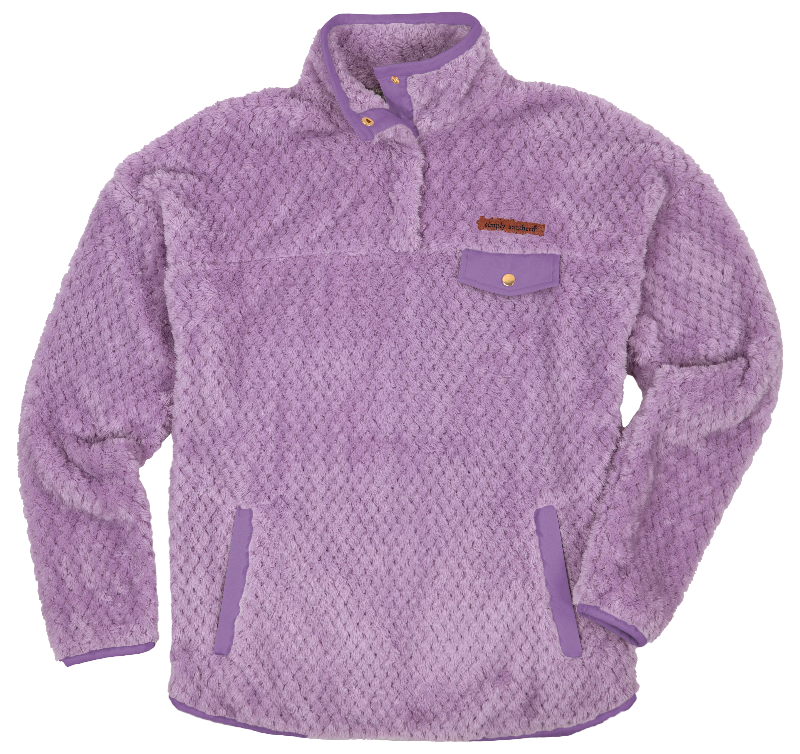 Simply Southern Lilac Long Sleeve Soft Sherpa Pullover Sweatshirt