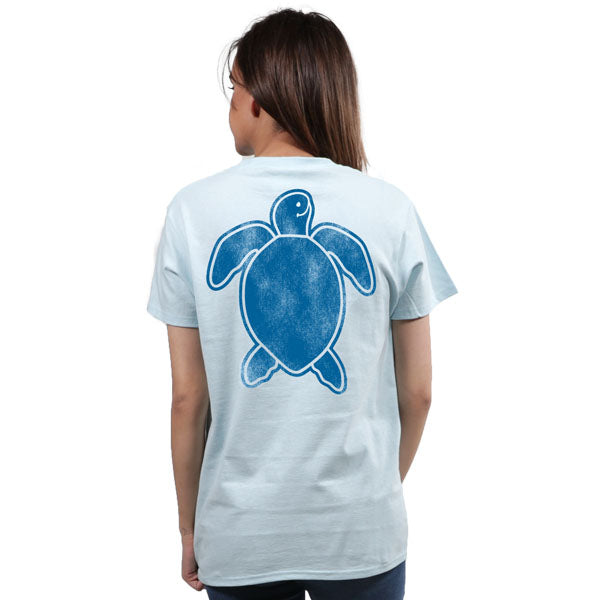 Simply Southern Preppy Save The Turtles Beach Turtle T-Shirt Youth Small / Ice