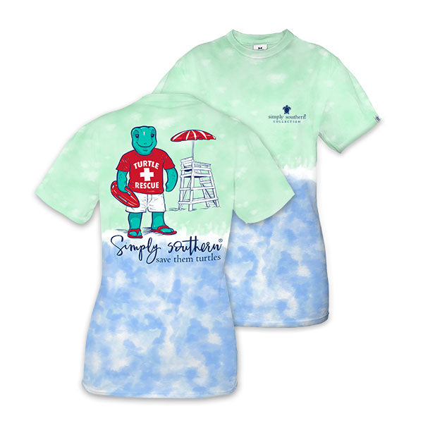 SALE Simply Southern Preppy Turtle Rescue Tie Dye Save The Turtles Collection T-Shirt