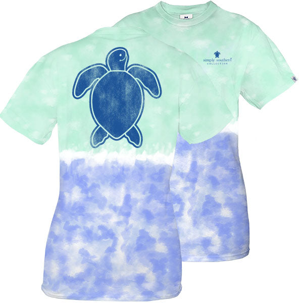 SALE Simply Southern Preppy Washed Logo Island Tie Dye Save The Turtles Collection T-Shirt