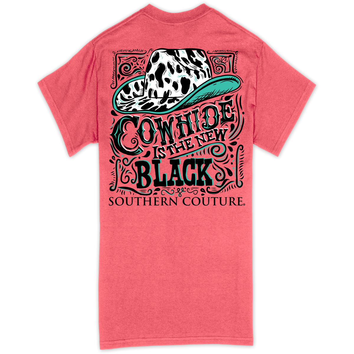 Southern Couture Classic Cowhide is New Black T-Shirt