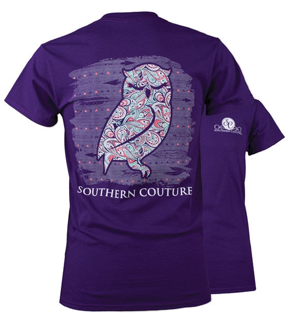 Southern Couture Preppy Olivia the Owl T-Shirt - SimplyCuteTees