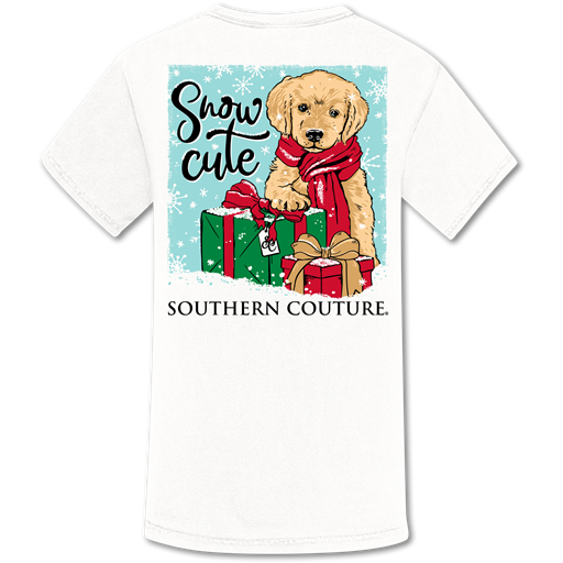 SALE Southern Couture Snow Cute Holiday Comfort Colors T-Shirt