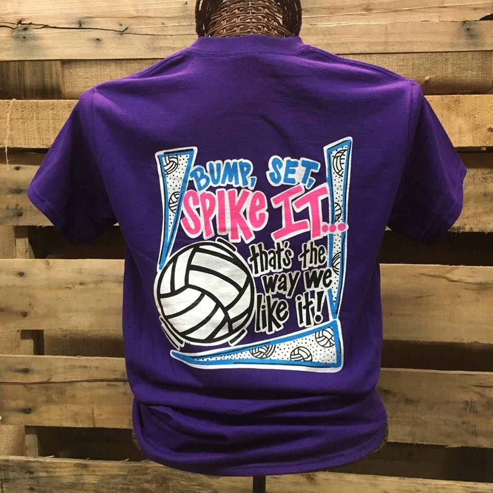 Southern Chics Funny Bump Spike Volleyball Girlie Bright T Shirt ...