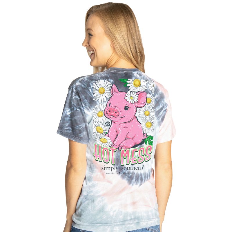 SALE Simply Southern Preppy Hot Mess Pig T-Shirt