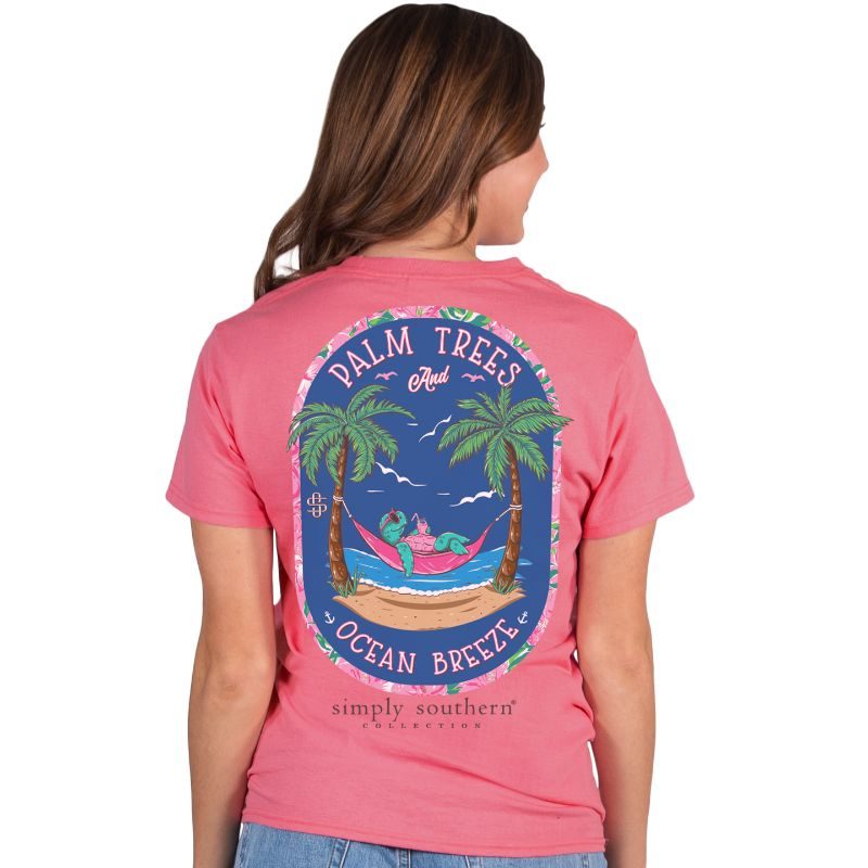 Simply Southern Palm Trees Turtle T-Shirt