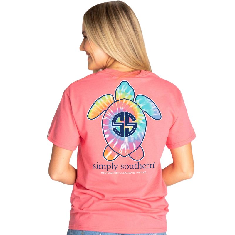 SALE Simply Southern Save The Turtles Tie-dye Logo T-Shirt