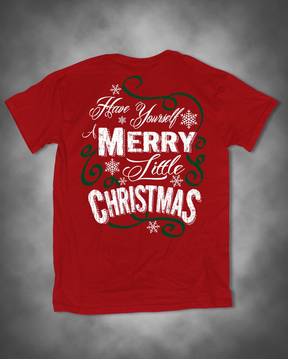 Sweet Thing Have Yourself a Merry Little Christmas Xmas Snowflake Girlie Bright T-Shirt - SimplyCuteTees