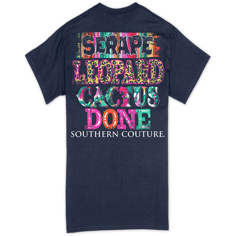 SALE Southern Couture Classic Serape Leopard Cactus T-Shirt