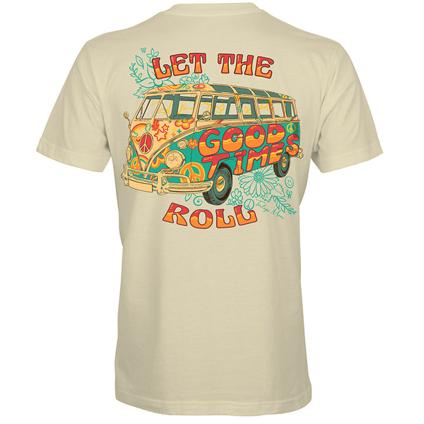 Southern Attitude Tortuga Moon Good Vibes Soft Canvas Papaya T-Shirt -  SimplyCuteTees