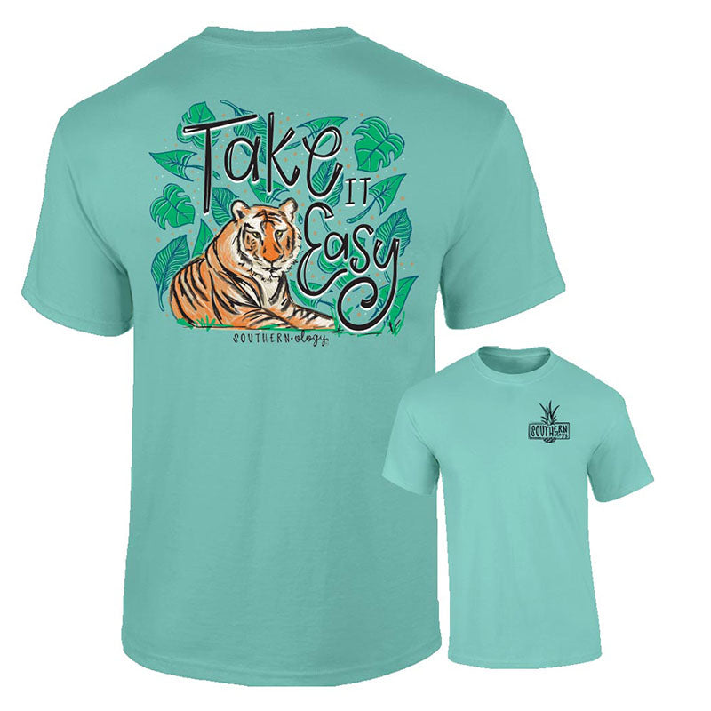 Southernology Take it Easy Tiger Comfort Colors T-Shirt