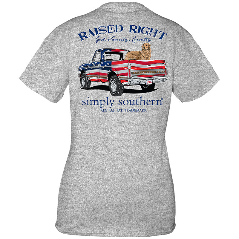 SALE Simply Southern USA Raised Right Truck Unisex T-Shirt