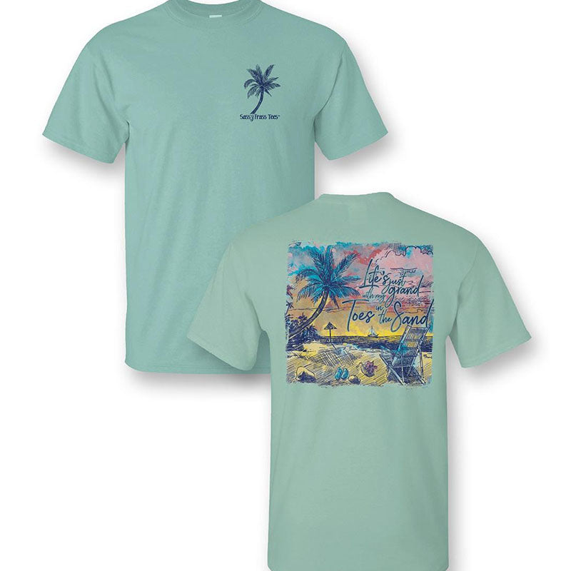 Sassy Frass Beach Toes In The Sand Comfort Colors T-Shirt