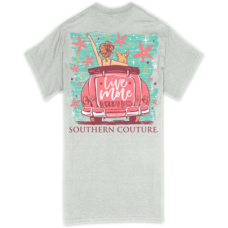 Southern Couture Classic Live More Worry Less T-Shirt