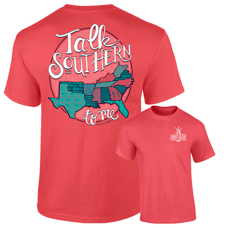 Southernology Talk Southern State Abbreviation Comfort Colors T-Shirt