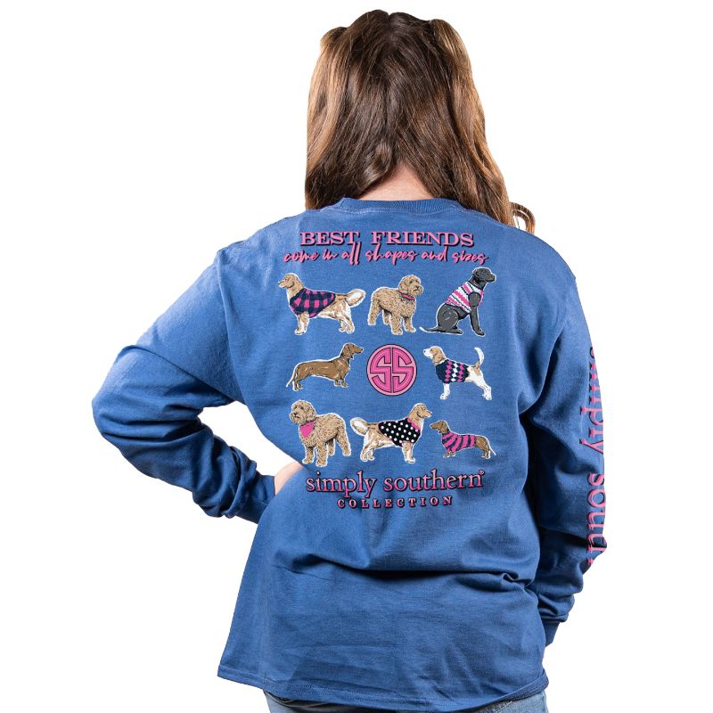 Simply Southern Best Friends Dogs Long Sleeve T-Shirt - SimplyCuteTees