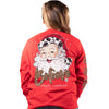 SALE Simply Southern Santa Leopard Cow Print Holiday Long Sleeve T-Shirt