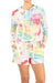 SALE Lounge Multi Color Tie Dye Hoodie and Shorts Set