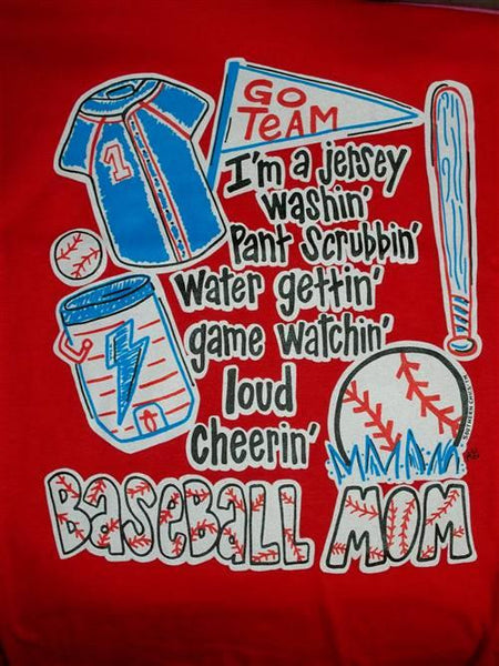 Sale Southern Chics Funny Baseball Mom 3 Sweet Girlie Bright T Shirt Small