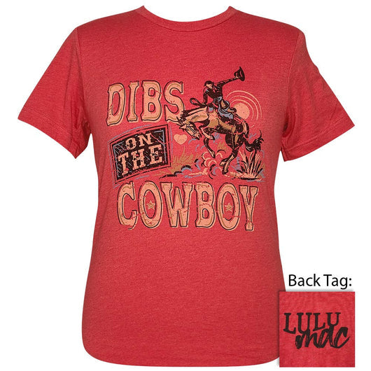 Girlie Girl Lulu Mac Dibs On The Cowboy Canvas T-Shirt