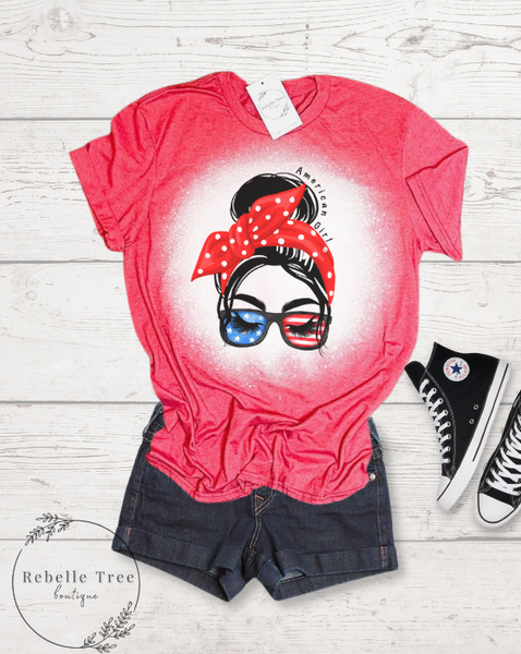 Louisville Girl Messy Bun American Girl Louisville T-Shirt