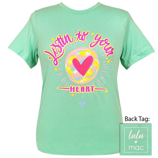 Girlie Girl Lulu Mac Listen To Your Heart Canvas T-Shirt