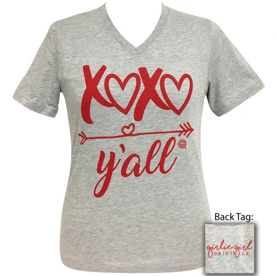 Girlie Girl Originals Preppy XOXO Yall V-Neck T-Shirt