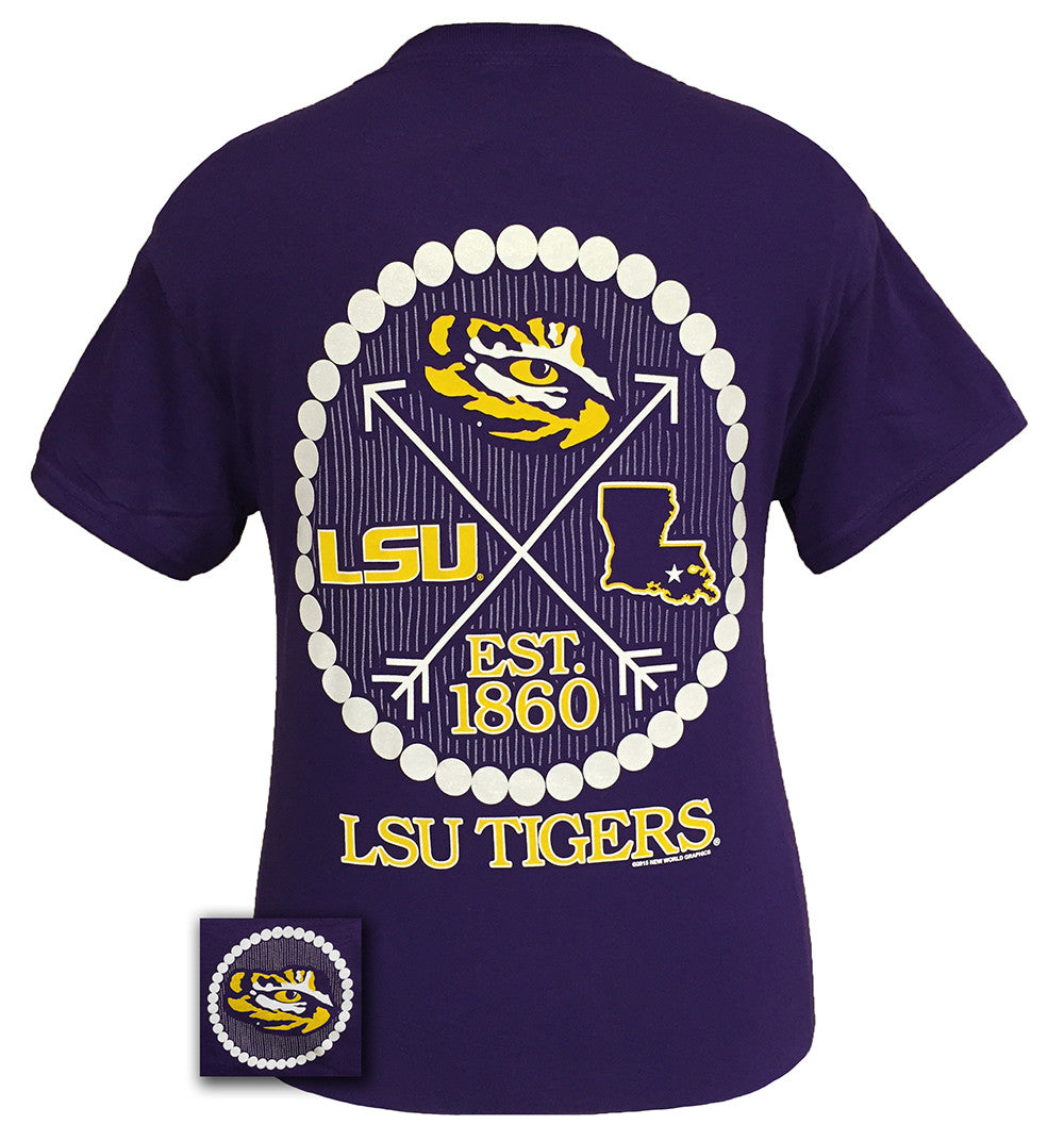 Louisiana Can - Purple T-shirt Short Sleeve